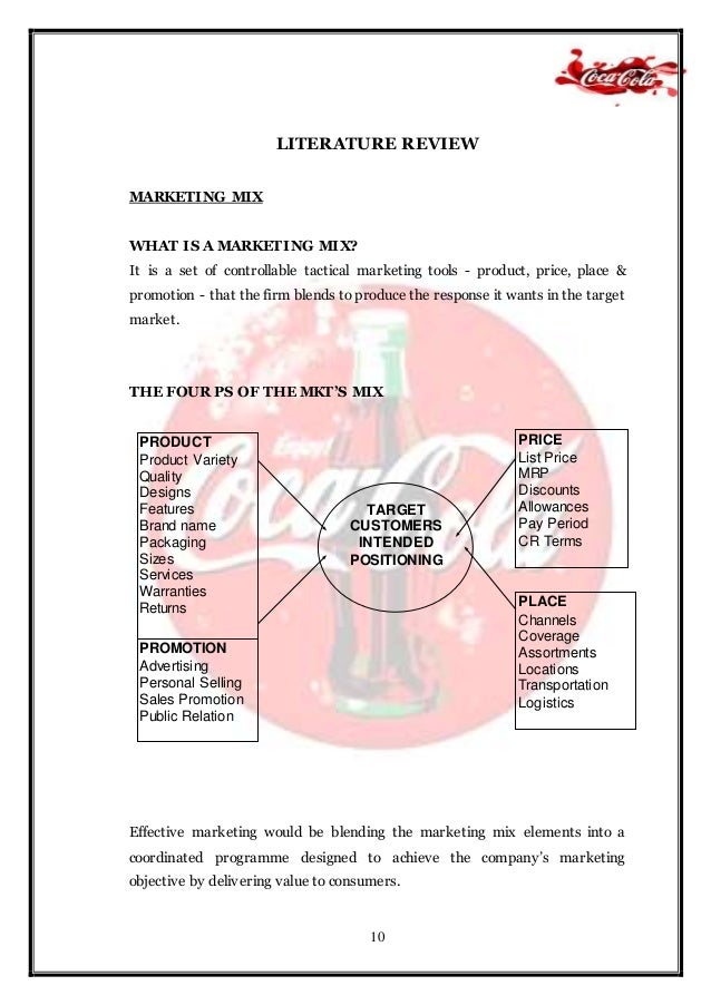 Review of literature of marketing strategies of pepsi company literature review of coca cola slideshare